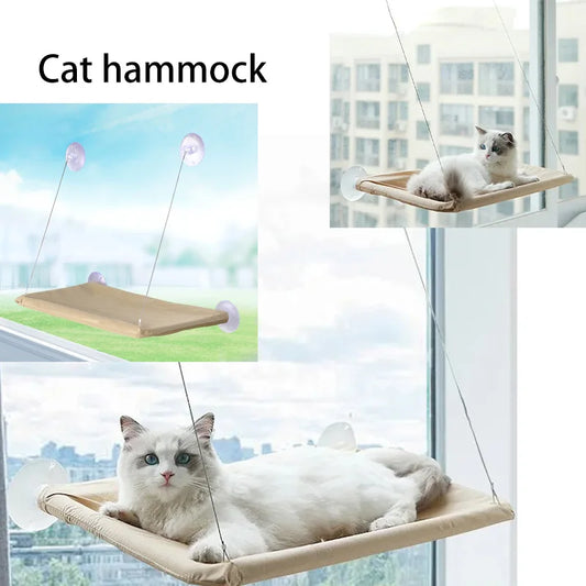 Suction Cup Cat Window Hammock - Cozy Bed Seat for Cats