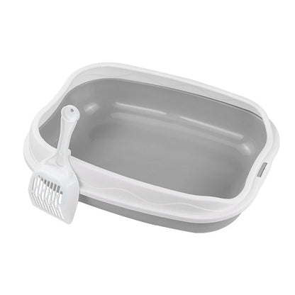 Large Semi-Enclosed Spatter-Proof Cat Litter Box