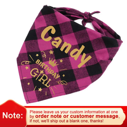 Personalized Pet Bandana Collar for Dogs and Cats
