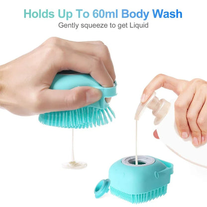 Silicone Dog Shampoo Brush for Short-Haired Pets