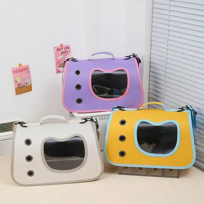 Cat Travel Backpack with Mesh Window - Foldable Carrier Tote