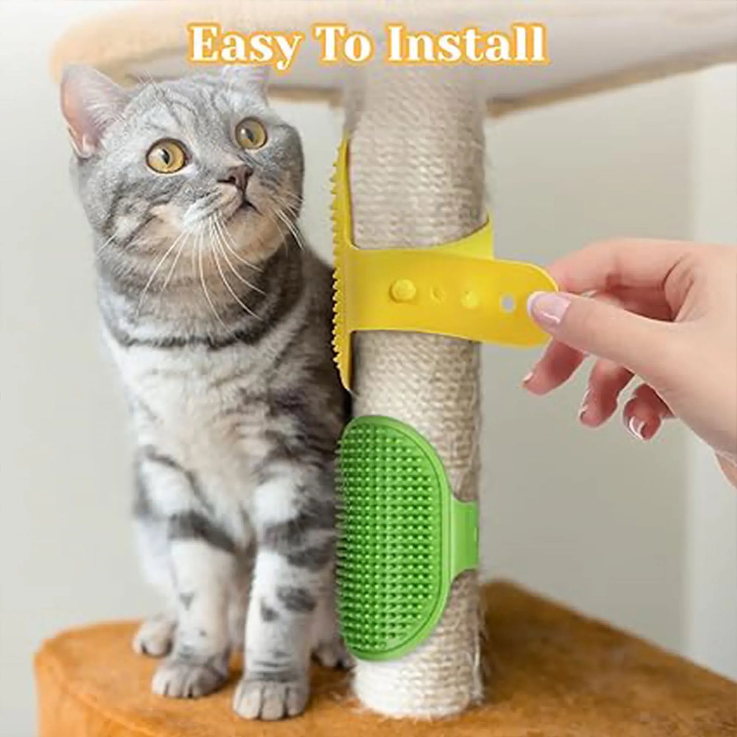 Adjustable Rubber Grooming Brush for Dogs and Cats