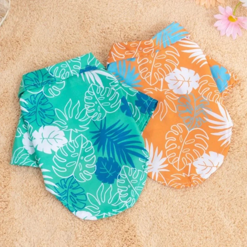 Hawaiian Style Pet Shirts for Dogs and Cats with Coconut Print