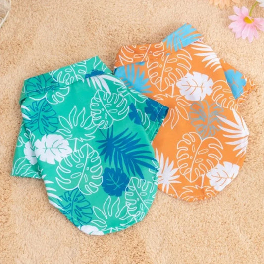 Hawaiian Style Pet Shirts for Dogs and Cats with Coconut Print