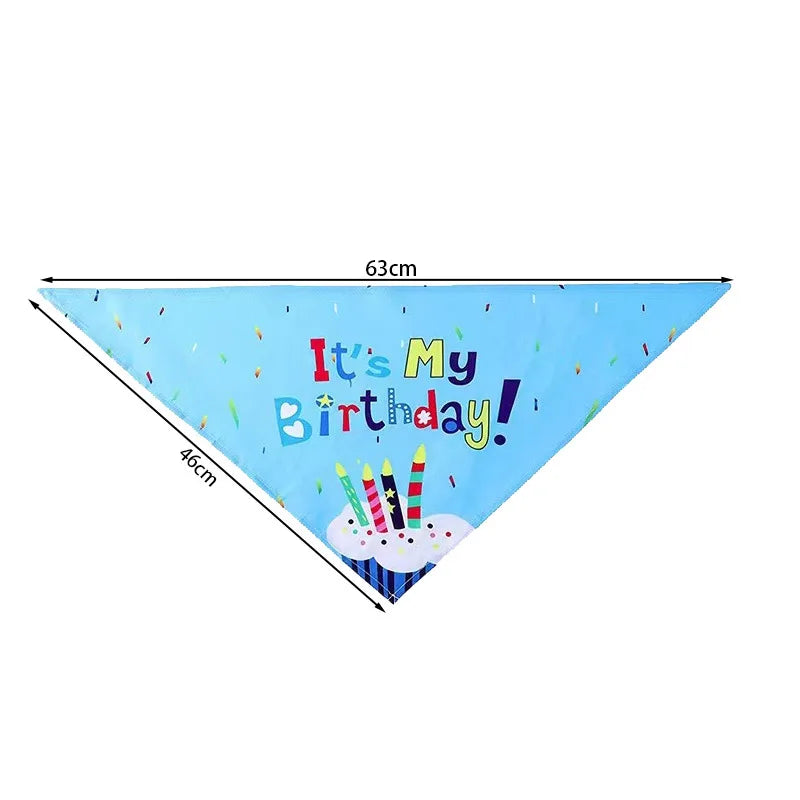 Pet Birthday Celebration Set with Bandana, Hat, and Bowtie