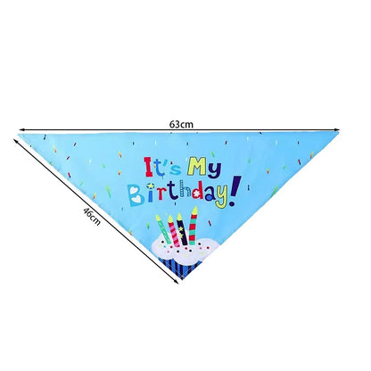 Pet Birthday Celebration Set with Bandana, Hat, and Bowtie