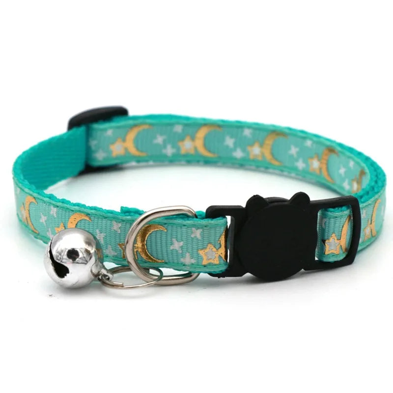 Colorful Adjustable Pet Collar with Bell for Dogs and Cats