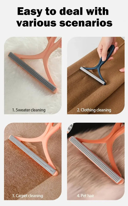 Silicone Double-Sided Pet Hair Removal Brush for Home Use