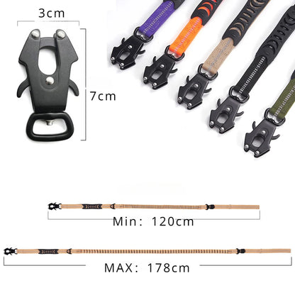 Heavy Duty Bungee Dog Leash with Car Seatbelt for Large Dogs