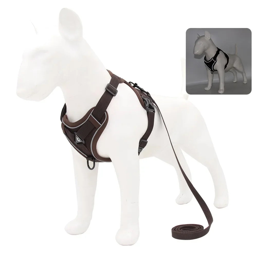 Adjustable No-Pull Dog Harness with 1.5m Leash Set