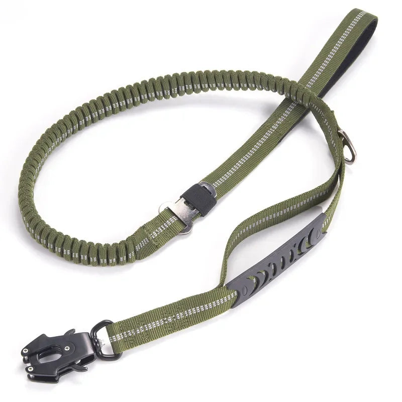 Heavy Duty Bungee Dog Leash with Car Seatbelt for Large Dogs