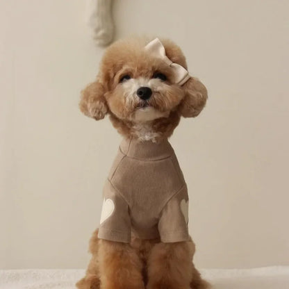 Winter Hoodie for Dogs and Cats with Love Bear Design