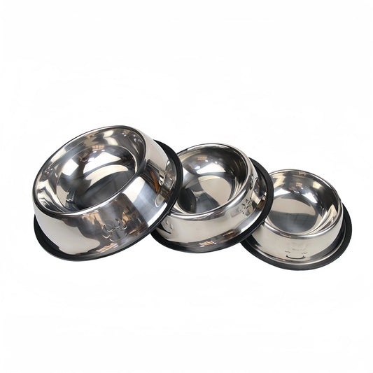 Stainless Steel Pet Feeding Bowl for Dogs and Cats - 6 Sizes