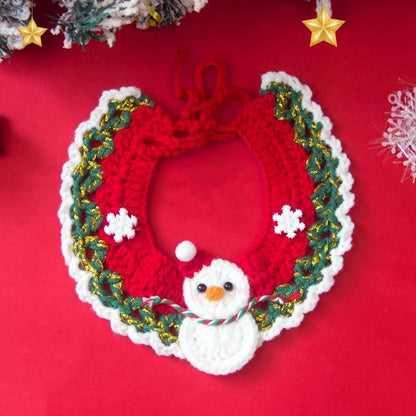 Christmas Cat Bow Tie Collar Scarf for Festive Pet Style