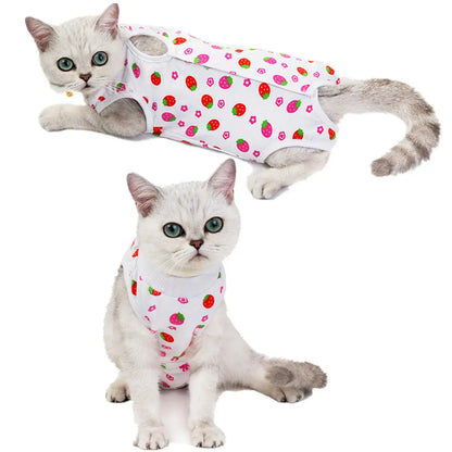 Breathable Cat Recovery Suit for Wound Protection