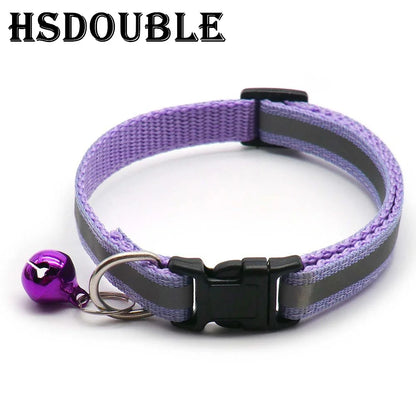 Adjustable Reflective Collars with Bells for Cats and Small Dogs