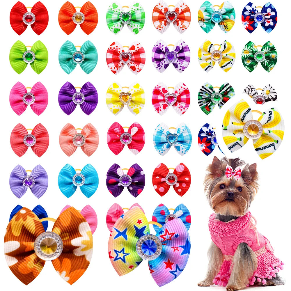 Pet Hair Bows for Dogs and Cats - Stylish Grooming Accessories