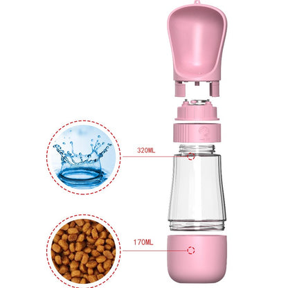 Portable Dog Water Bottle & Feeder for Outdoor Adventures