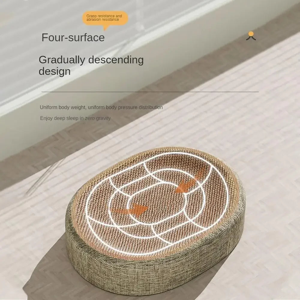 Oval Sisal Cat Scratching Pad and Sleeping Mat