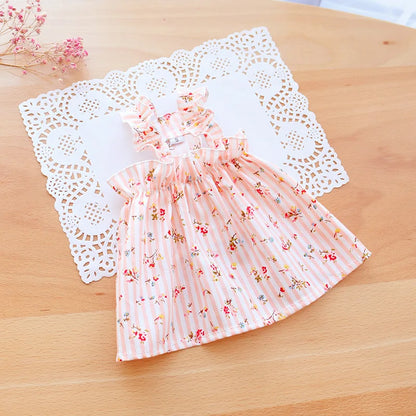 Floral Cotton Suspender Skirt for Cats and Dogs