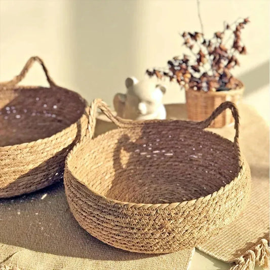 Natural Woven Cat Bed & Washable Heating Pad for All Seasons