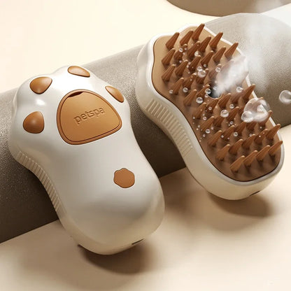 Electric Pet Grooming Brush with Steam and Spray for Dogs and Cats