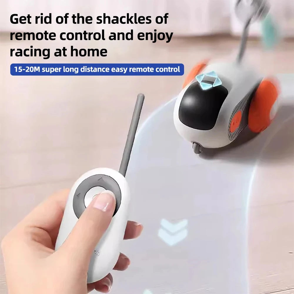 Interactive Remote-Controlled Toy Car for Cats and Dogs