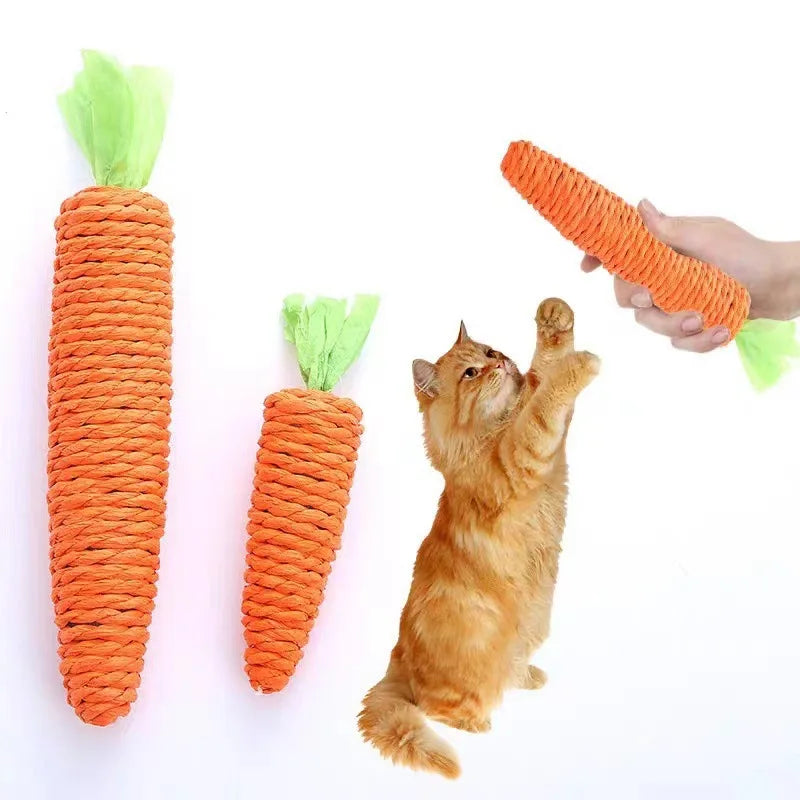 Carrot Teething Sticks for Cats - Bite & Scratch Resistant