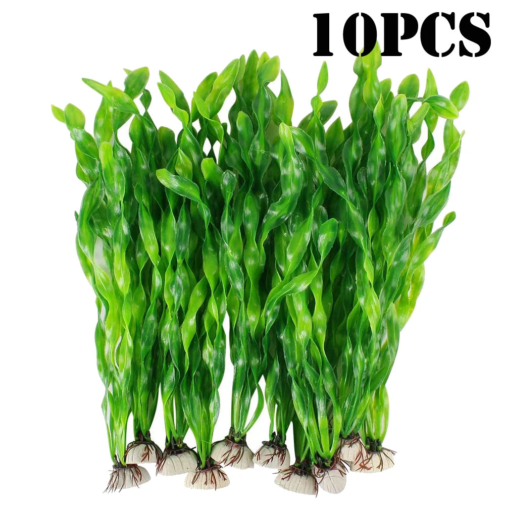 Artificial Aquarium Plants - 5/10pcs Decorative Seaweed Set