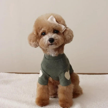 Winter Hoodie for Dogs and Cats with Love Bear Design
