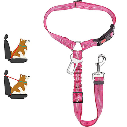 Adjustable Dog Harness and Car Seat Belt for Pets