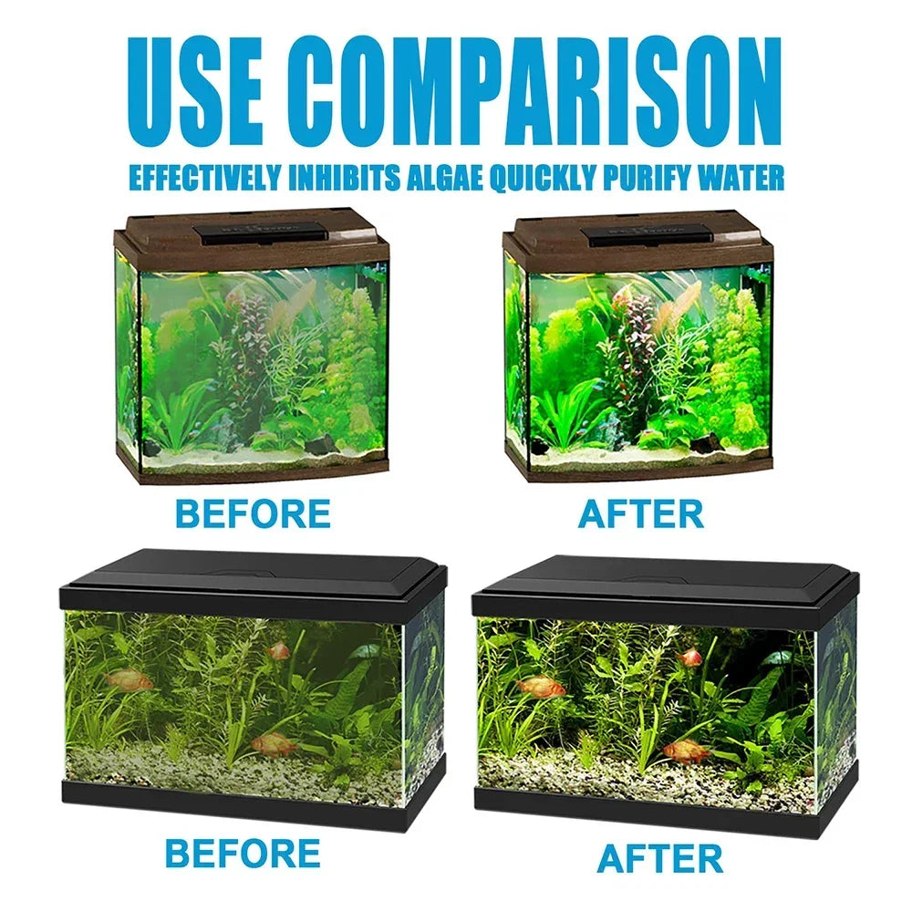 Aquarium Algae Cleaning Powder & Tablet for Fish Tanks