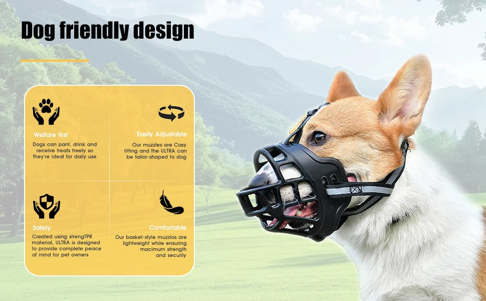 Breathable Dog Muzzle for Barking and Biting Prevention