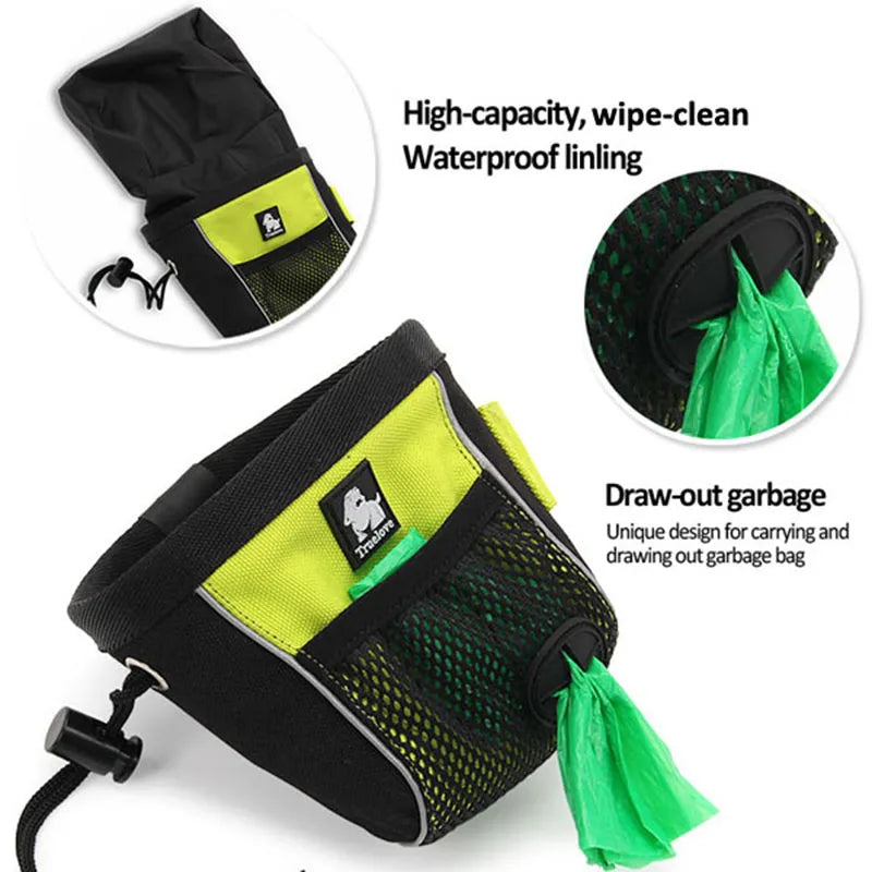 Portable Dog Treats and Poop Bag Dispenser Pouch