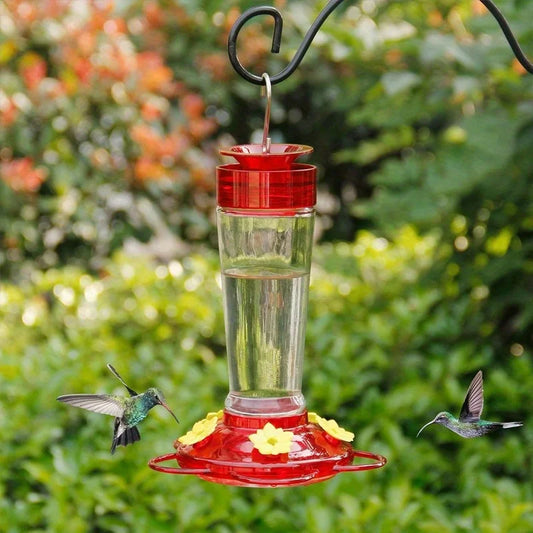 Hummingbird Feeder with 5 Nectar Ports and Hook - 13.5oz