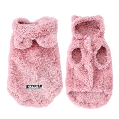 Fleece Hoodie for Small Dogs and Cats - Warm Winter Coat