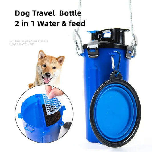 Collapsible Dog Water Bottle with Portable Bowls