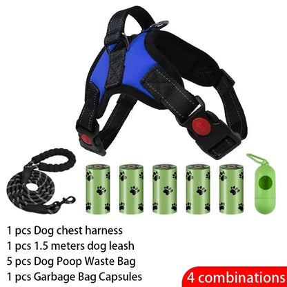 Adjustable Dog Harness and Leash Set for Small to Medium Dogs