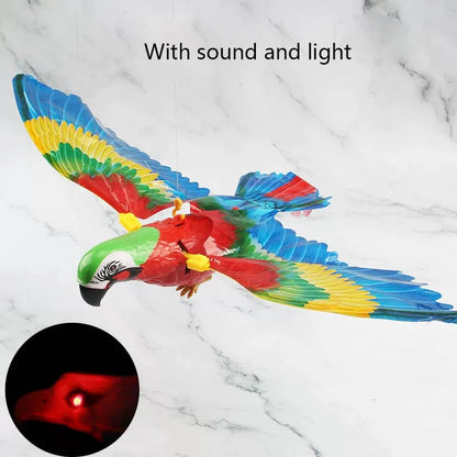 Electric Flying Bird Interactive Cat Toy with Teaser Stick