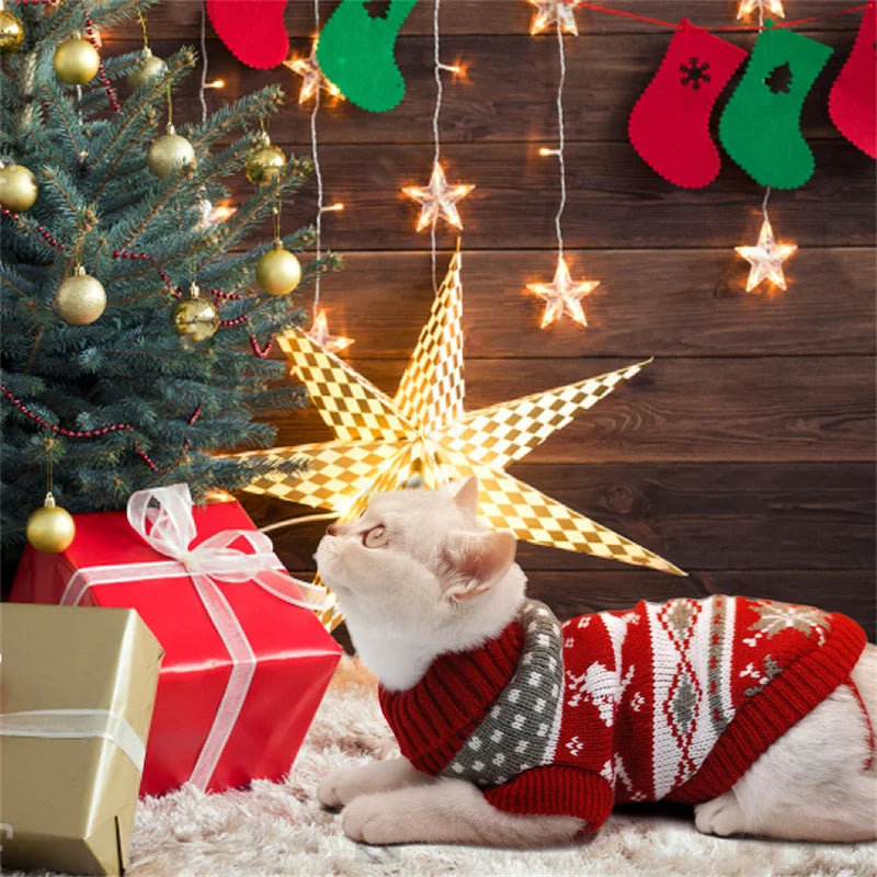 Winter Warm Cat Sweater Pullover for Sphynx and Pets