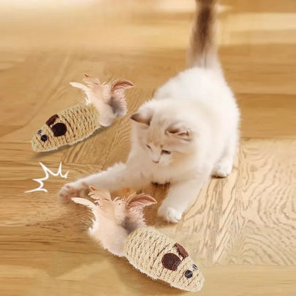 Sisal Stuffed Mouse Cat Toy for Interactive Play