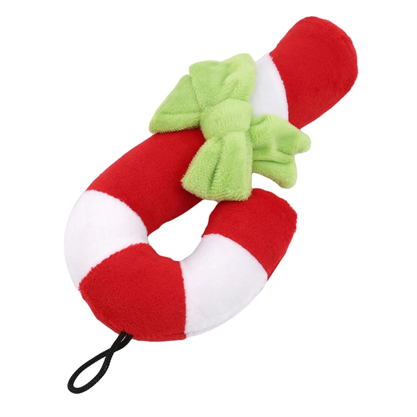 Candy Cane Dog Chew Toy - Interactive Bite Training Tool