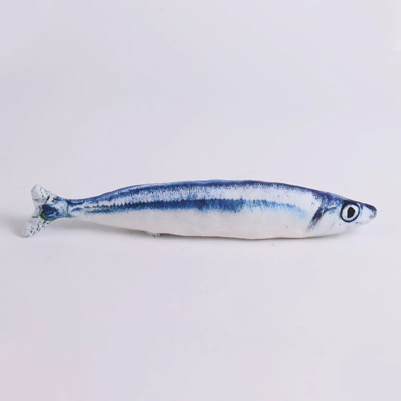 Plush 3D Fish Cat Toy with Catnip for Interactive Play