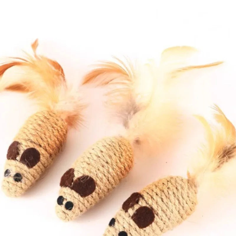 Sisal Stuffed Mouse Cat Toy for Interactive Play