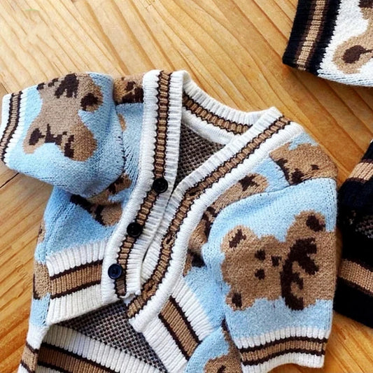 Striped Cardigan Sweater for Small Dogs and Cats