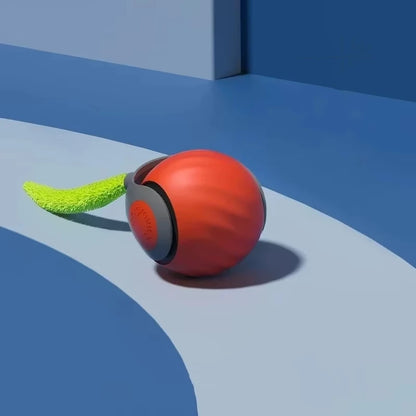Rechargeable Interactive Cat Ball Toy with Faux Tail