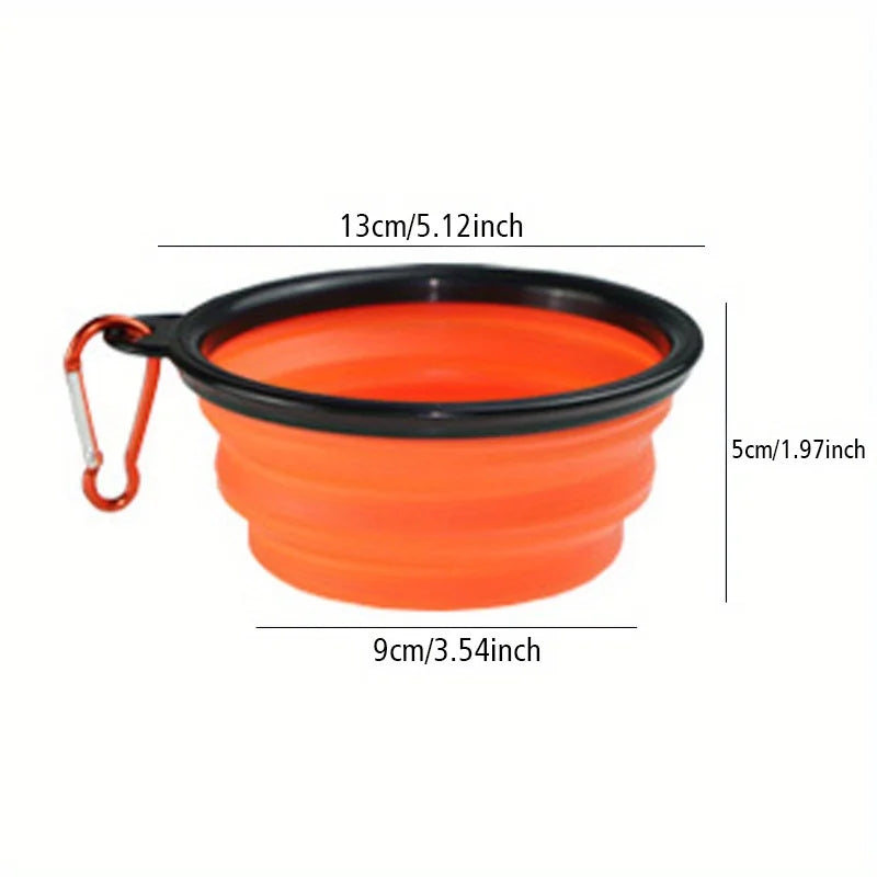 Portable Silicone Dog Bowl for Travel and Outdoor Use
