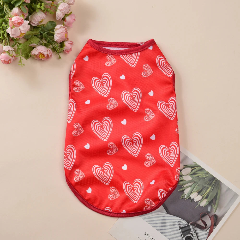 Summer T-Shirt Vest for Small Medium Dogs and Cats