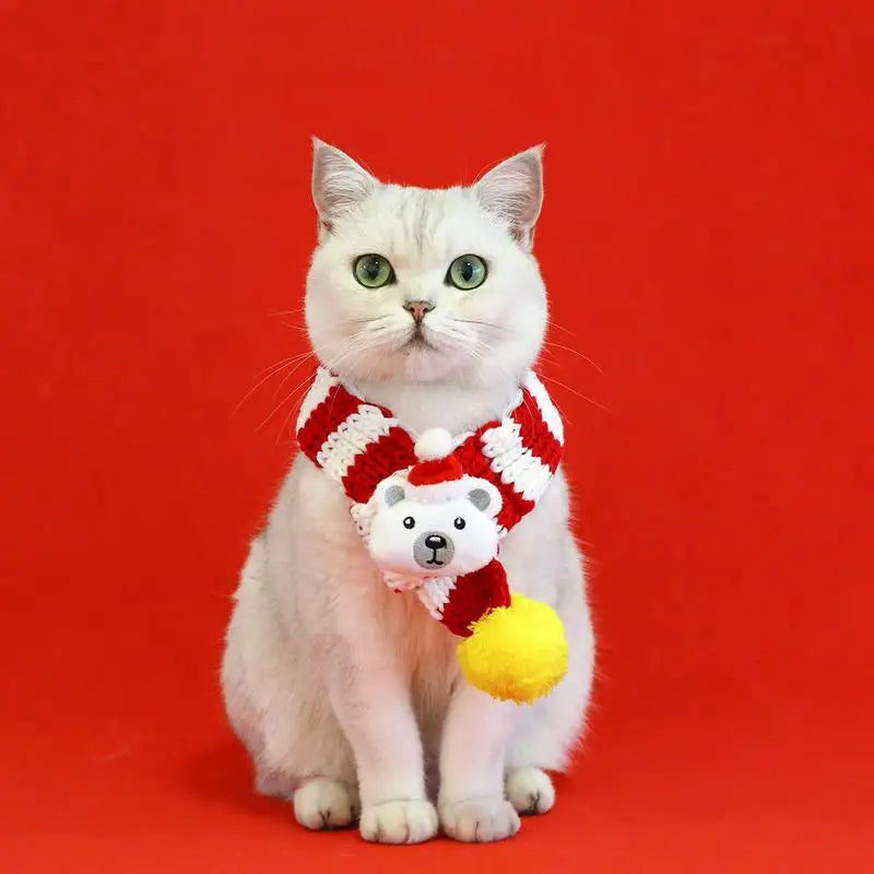 Adjustable Christmas Hat and Scarf for Dogs Up to 20kg