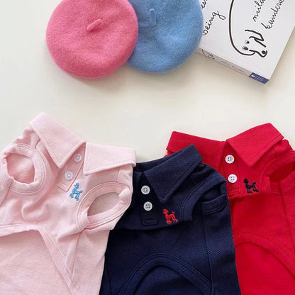 Soft Breathable Polo Shirt for Small Dogs and Puppies